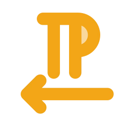 Text direction rtl icon, Flat style
