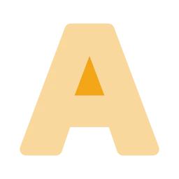 Text outline icon, Flat style
