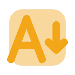 Text size decrease icon, Flat style