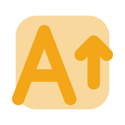 Text size increase icon, Flat style