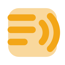 Text to speech icon, Flat style