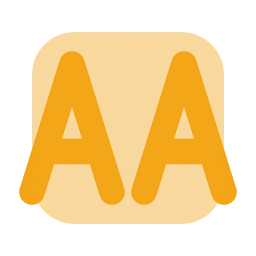 Text uppercase icon, Flat style