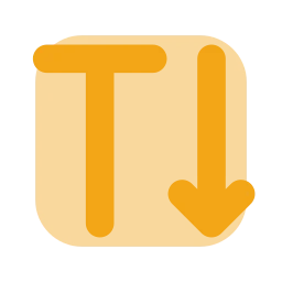Text vertical icon, Flat style