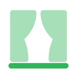 Theater stage icon, Flat style