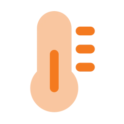 Thermometer icon, Flat style