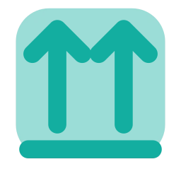 This side up icon, Flat style