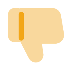 Thumbs down icon, Flat style