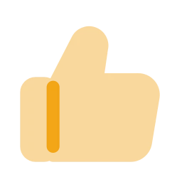 Thumbs up icon, Flat style