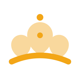 Tiara icon, Flat style