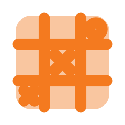 Tic tac toe icon, Flat style