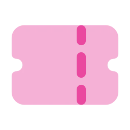 Ticket icon, Flat style
