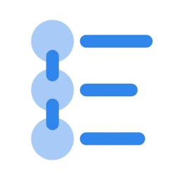 Timeline vertical icon, Flat style