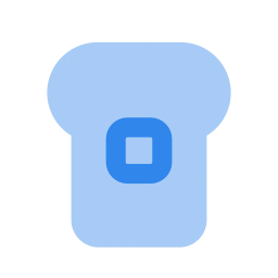 Toast icon, Flat style
