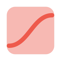 Tone curve icon, Flat style