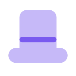 Top hat icon, Flat style
