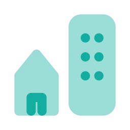 Township icon, Flat style