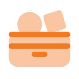 Toy box icon, Flat style