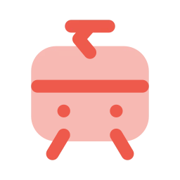 Tram icon, Flat style