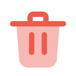 Trash icon, Flat style