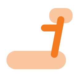 Treadmill icon, Flat style