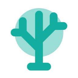 Tree bare icon, Flat style
