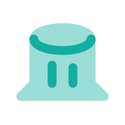 Tree stump icon, Flat style