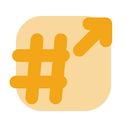 Trending tag icon, Flat style