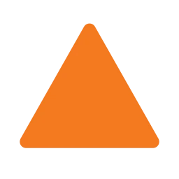 Triangle icon, Flat style