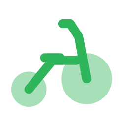 Tricycle icon, Flat style