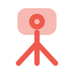 Tripod icon, Flat style