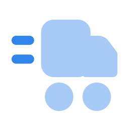 Truck delivery icon, Flat style
