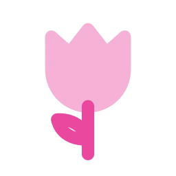 Tulip icon, Flat style