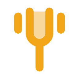 Tuning fork icon, Flat style