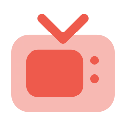 Tv retro icon, Flat style