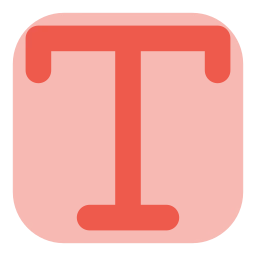 Type icon, Flat style