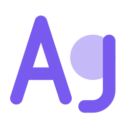 Typeface icon, Flat style