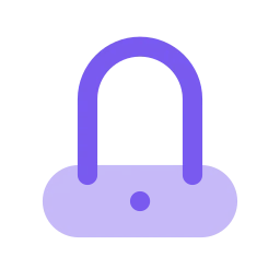 U lock icon, Flat style
