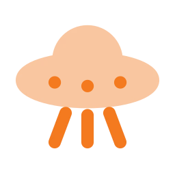 Ufo icon, Flat style