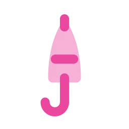 Umbrella closed icon, Flat style
