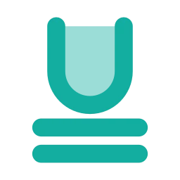 Underline double icon, Flat style