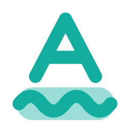 Underline wavy icon, Flat style