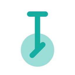 Unicycle icon, Flat style