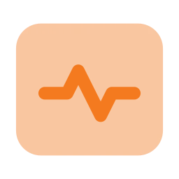 Uptime monitor icon, Flat style