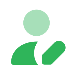 User edit icon, Flat style