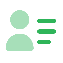 User list icon, Flat style