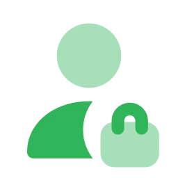 User lock icon, Flat style