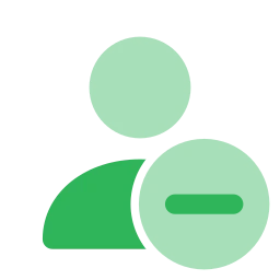 User minus icon, Flat style