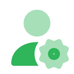User settings icon, Flat style