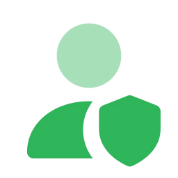 User shield icon, Flat style