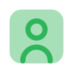 User square icon, Flat style